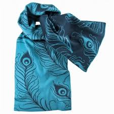blauw Wol Sjaals