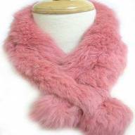 rosa Fur Skjerf
