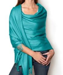 blå Pashmina Skjerf