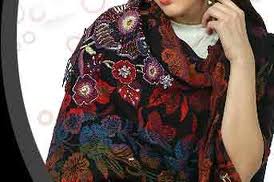 svart Pashmina Sjal
