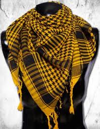 amarillo Plaid Bufandas