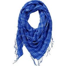 azul Plaid Bufandas